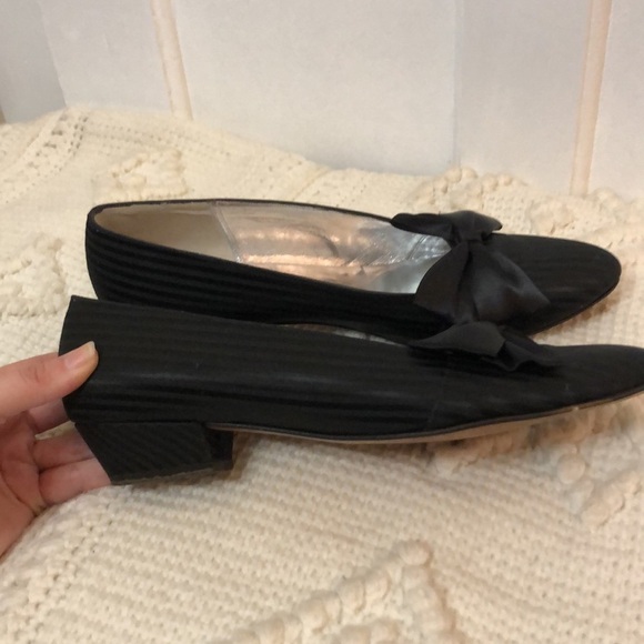 Vintage Newton Elkin Bow Detail Almond Toe Short Heel Shoe - Picture 11 of 11